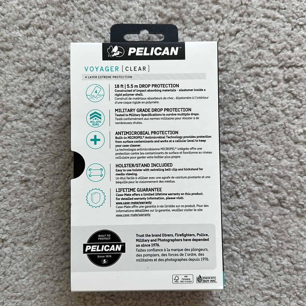 Pelican clear iPhone 13 case with holster/stand - Picture 7 of 7